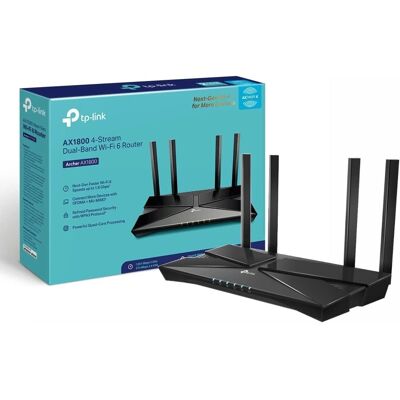 TP-LINK AX1800 Wi-Fi 6 Router - Dubbele band, Gigabit, Mesh-ondersteuning TP-LINK AX1800 Wi-Fi 6 Router - Dubbele band, Gigabit, Mesh-ondersteuning