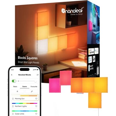 Nanoleaf Grands Carrés Kit de Démarrage - Éclairage - Publicité Nanoleaf Grands Carrés Kit de Démarrage - Éclairage - Publicité