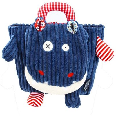 Les Déglingos Hippipos School Rugzak - Blauw Les Déglingos Hippipos School Rugzak - Blauw
