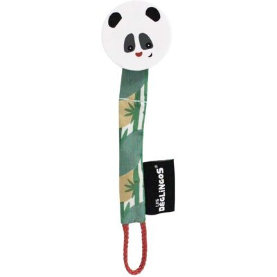 Les Deglingos Rototos the Panda Pacifier Clip - White Les Deglingos Rototos the Panda Pacifier Clip - White