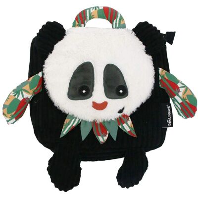 Les Déglingos Corduroy Backpack - Rototos the Panda - Unisex Les Déglingos Corduroy Backpack - Rototos the Panda - Unisex