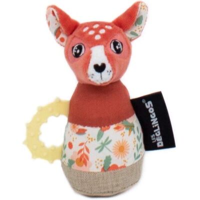 Les Deglingos Melimelos the Deer - Plush Baby Rattle - 12cm Les Deglingos Melimelos the Deer - Plush Baby Rattle - 12cm