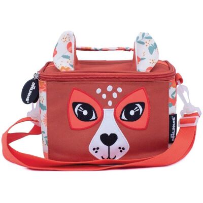 Les Deglingos Melimelos the Deer Maroon Insulated Lunch Bag - Child Les Deglingos Melimelos the Deer Maroon Insulated Lunch Bag - Child