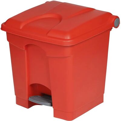 KaiserKraft Cubo de basura con pedal - 30L, Rojo, 410x435x400mm - Cubo de basura KaiserKraft Cubo de basura con pedal - 30L, Rojo, 410x435x400mm - Cubo de basura
