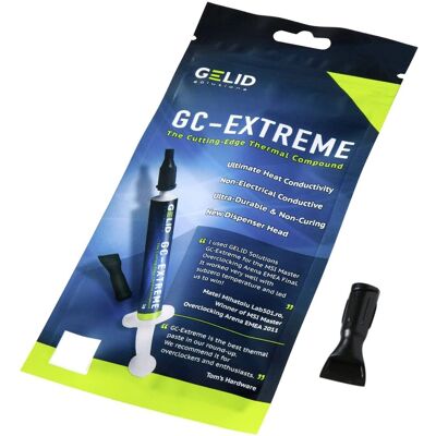 Pâte thermique GELID GC-Extreme - Haute conductivité, -45°C à 180°C - 1g - Publicité Pâte thermique GELID GC-Extreme - Haute conductivité, -45°C à 180°C - 1g - Publicité
