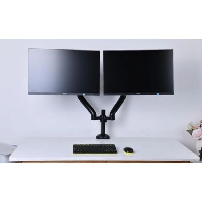 GELID SOLUTIONS FlexMount Duo Monitor Arm - Ergonomic, Wireless 2.4G, Natural Handshake GELID SOLUTIONS FlexMount Duo Monitor Arm - Ergonomic, Wireless 2.4G, Natural Handshake