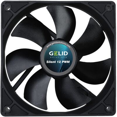 Gelid Solutions Silent Gehäuselüfter - 12 cm Schwarz Gelid Solutions Silent Gehäuselüfter - 12 cm Schwarz