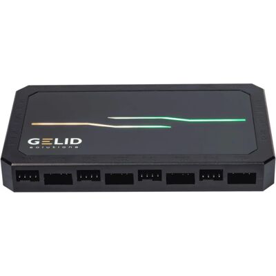 Gelid Solutions Amber 8 Pro RGB Controller - Zwart, 8 Ventilatoren, 10 ARGB, 366 Modi Gelid Solutions Amber 8 Pro RGB Controller - Zwart, 8 Ventilatoren, 10 ARGB, 366 Modi