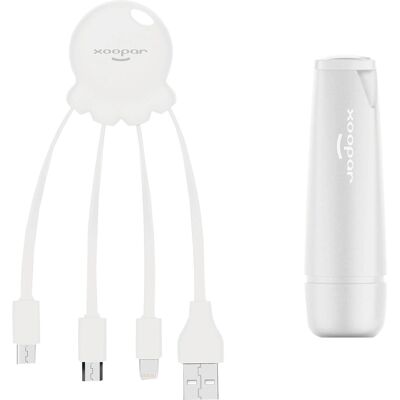 Xoopar XooparPowerPackB Batterie Externe - Blanc - Publicité Xoopar XooparPowerPackB Batterie Externe - Blanc - Publicité