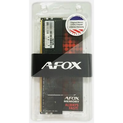 AFOX 4GB DDR4 Speicher - 2400 MHz - Schwarz AFOX 4GB DDR4 Speicher - 2400 MHz - Schwarz