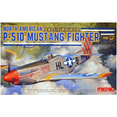Meng Model P-51D Mustang 1:48 Zestaw modelarski samolotu - Północnoamerykański Meng Model P-51D Mustang 1:48 Zestaw modelarski samolotu - Północnoamerykański