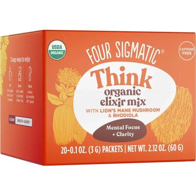 Mélange d'élixir de champignons Lion’s Mane Bio de Four Sigmatic - 20 Sachets - Publicité Mélange d'élixir de champignons Lion’s Mane Bio de Four Sigmatic - 20 Sachets - Publicité
