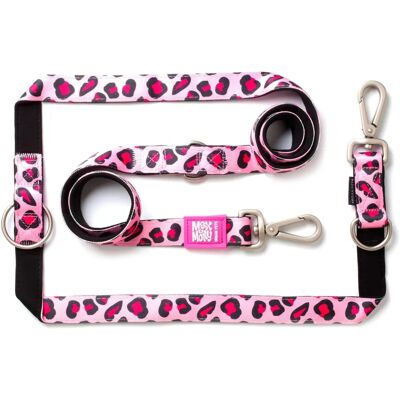 Max & Molly Verstellbare Hundeleine Pink Leopard - 200cm Max & Molly Verstellbare Hundeleine Pink Leopard - 200cm