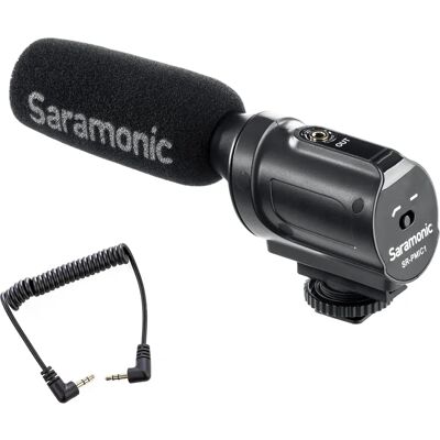 Microphone DSLR compact Saramonic SR-PMIC1 - Microphone - Publicité Microphone DSLR compact Saramonic SR-PMIC1 - Microphone - Publicité