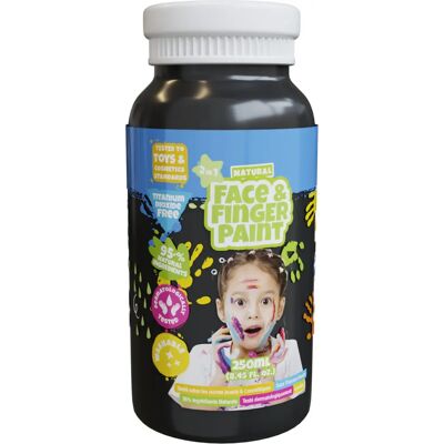 Peinture visage et doigts naturelle Boti Noir - Peinture pour visage et doigts - Publicité Peinture visage et doigts naturelle Boti Noir - Peinture pour visage et doigts - Publicité