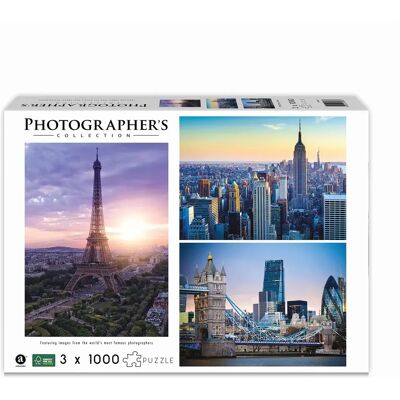 Carletto Botschafter Wahrzeichen Puzzle - Bunt - 3x1000 Teile Carletto Botschafter Wahrzeichen Puzzle - Bunt - 3x1000 Teile