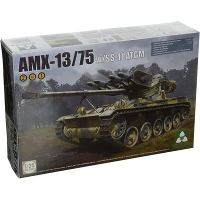 Modèle de Char Léger AMX-13/75 - Échelle 1/35 - Armée Française - Publicité Modèle de Char Léger AMX-13/75 - Échelle 1/35 - Armée Française - Publicité