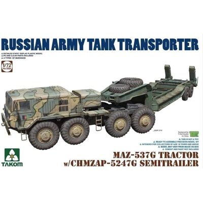 Kit Modèle Militaire Takom MAZ-537G - Échelle 1/72 - Porte-tank - Publicité Kit Modèle Militaire Takom MAZ-537G - Échelle 1/72 - Porte-tank - Publicité