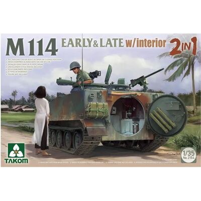 Takom M114 Früh & Spät mit Innenausstattung 2in1 - Militärmodellbausatz Takom M114 Früh & Spät mit Innenausstattung 2in1 - Militärmodellbausatz