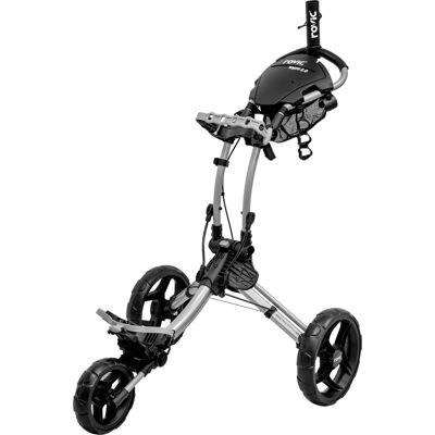 Chariot de golf Rovic RV1C 2.0 Argent/Noir - Compact, Léger, Durable Chariot de golf Rovic RV1C 2.0 Argent/Noir - Compact, Léger, Durable