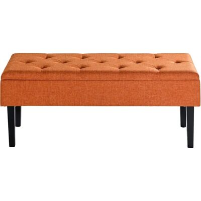 HEINE HOME Bank - 109cm x 43cm x 43cm - Orange - Holz, Kunststoff, Polyester HEINE HOME Bank - 109cm x 43cm x 43cm - Orange - Holz, Kunststoff, Polyester