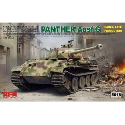 Rye Field Maquette Pz.Kpw.V Ausf.G Panther Début/Fin - Échelle 1/35 - Publicité Rye Field Maquette Pz.Kpw.V Ausf.G Panther Début/Fin - Échelle 1/35 - Publicité