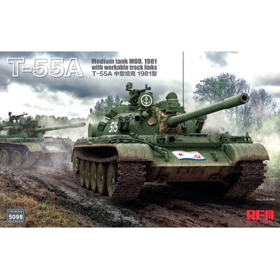 Kit de Char Moyen T-55A Rye Field - 1:35 - Chaînes Mobiles - Publicité Kit de Char Moyen T-55A Rye Field - 1:35 - Chaînes Mobiles - Publicité