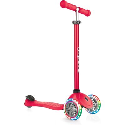 Trottinette Globber Primo Lights - Rouge - Publicité Trottinette Globber Primo Lights - Rouge - Publicité
