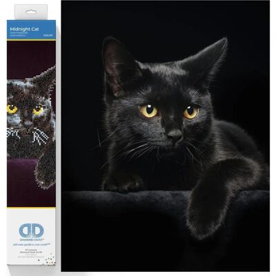 Markenloses Midnight Cat Diamond Stickset - 13,75"X17" Markenloses Midnight Cat Diamond Stickset - 13,75"X17"