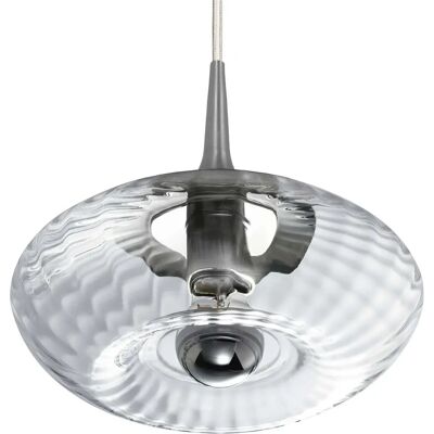 Suspension Grace d'Elements Lighting - Diffuseur en verre ondulé - Plusieurs couleurs - Publicité Suspension Grace d'Elements Lighting - Diffuseur en verre ondulé - Plusieurs couleurs - Publicité