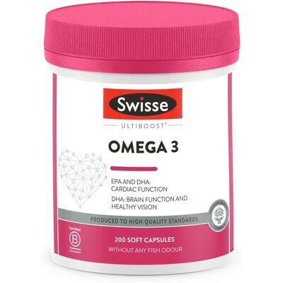 Swisse Omega 3 - Supporta Cuore, Cervello & Vista - Capsule 1500mg Swisse Omega 3 - Supporta Cuore, Cervello & Vista - Capsule 1500mg