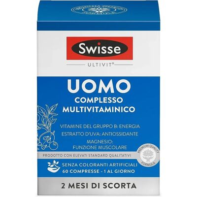 Swisse Multivitaminico Uomo 60 Capsule - Integratore alimentare - Energia & Immunità Swisse Multivitaminico Uomo 60 Capsule - Integratore alimentare - Energia & Immunità