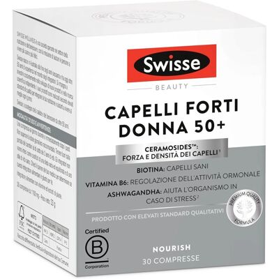 Swisse Forza Capelli 50+ - Supporto per Capelli e Pelle - 30 Compresse Swisse Forza Capelli 50+ - Supporto per Capelli e Pelle - 30 Compresse