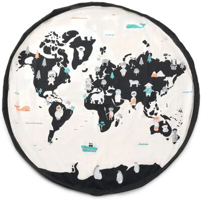 Sac de Rangement Jouets Play&Go Carte du Monde/Étoiles - Publicité Sac de Rangement Jouets Play&Go Carte du Monde/Étoiles - Publicité