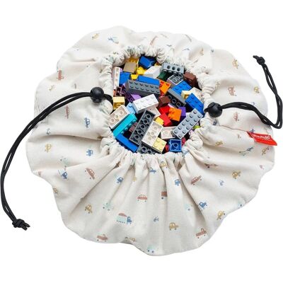 Play&Go Mini Cars Spielzeugtasche & Spielmatte - Weiß Play&Go Mini Cars Spielzeugtasche & Spielmatte - Weiß