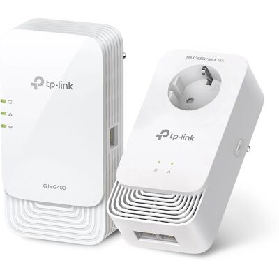 TP-Link PGW2440 Powerline AX1800 Wi-Fi 6 Kit - Weiß TP-Link PGW2440 Powerline AX1800 Wi-Fi 6 Kit - Weiß