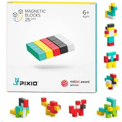 Magnetyczne Klocki Pixio - 25 Sztuk Wielokolorowe Magnetyczne Klocki Pixio - 25 Sztuk Wielokolorowe