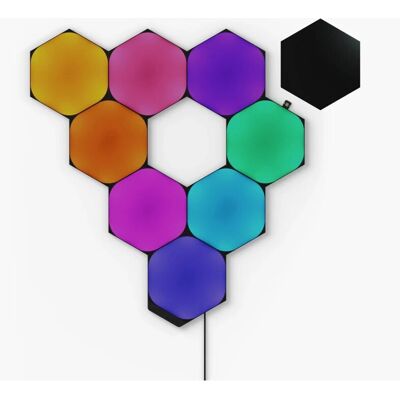 Nanoleaf Black Hexagon Smart Panels - 9 Pack - Smart Lighting Nanoleaf Black Hexagon Smart Panels - 9 Pack - Smart Lighting