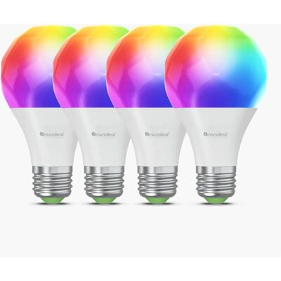 Bombillas inteligentes Nanoleaf Essentials - Pack de 4 A60-E27 (Wi-Fi) - Iluminación Bombillas inteligentes Nanoleaf Essentials - Pack de 4 A60-E27 (Wi-Fi) - Iluminación
