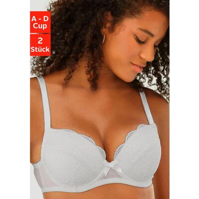PETITE FLEUR Balconnet-BH Cup B Schwarz-Weiß Unterwäsche - Unterwäsche PETITE FLEUR Balconnet-BH Cup B Schwarz-Weiß Unterwäsche - Unterwäsche