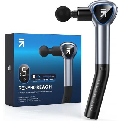 Renpho Reach Mini Massagepistole - Tiefengewebemassage, LED-Bildschirm, Abnehmbarer Griff Renpho Reach Mini Massagepistole - Tiefengewebemassage, LED-Bildschirm, Abnehmbarer Griff