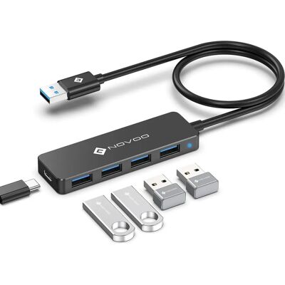 Novoo USB Hub - NH04S-116A-0.6 - Multiport USB-C Adapter Novoo USB Hub - NH04S-116A-0.6 - Multiport USB-C Adapter