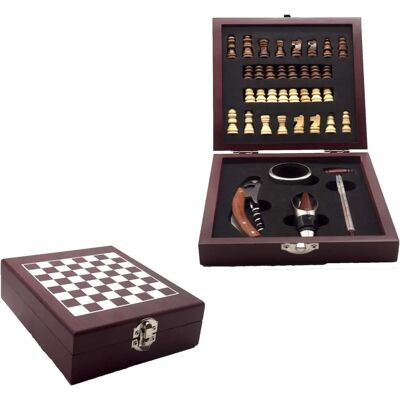 InnovaGoods 15 Zoll Magnetisches Holz-Schachset - 2 Extra Damen - Klappbarer Reise-Schachbrett, Handgefertigt InnovaGoods 15 Zoll Magnetisches Holz-Schachset - 2 Extra Damen - Klappbarer Reise-Schachbrett, Handgefertigt