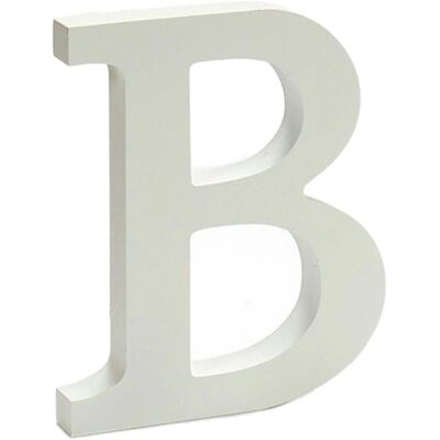 Drewniana Litera B od Pincello - Biała, 1,8x21x17 cm, 12 Sztuk Drewniana Litera B od Pincello - Biała, 1,8x21x17 cm, 12 Sztuk