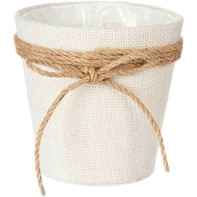 Ibergarden WY18-71 Planter White Brown Lasso - Planter Ibergarden WY18-71 Planter White Brown Lasso - Planter