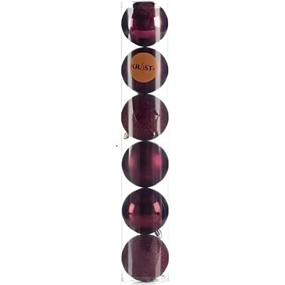 Krist+ Modèle Boules de Noël Violet en Plastique - Boules de Noël Krist+ Modèle Boules de Noël Violet en Plastique - Boules de Noël