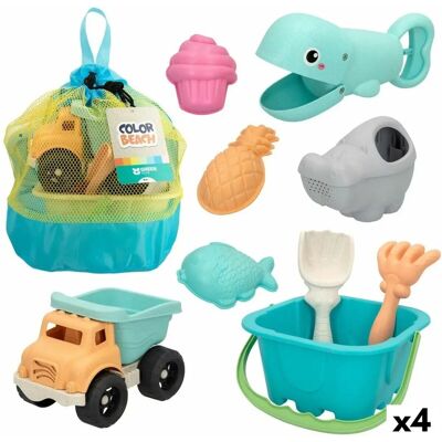Set de Jouets de Plage Colorbaby - 4 Unités - Plastique biodégradable Set de Jouets de Plage Colorbaby - 4 Unités - Plastique biodégradable