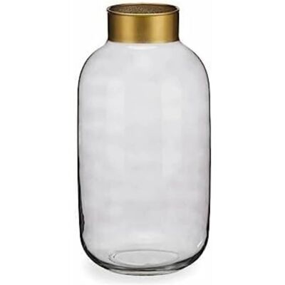 Vaso in Vetro Grigio Dorato Gift Decor - 6 Pezzi - Decorazione Casa Vaso in Vetro Grigio Dorato Gift Decor - 6 Pezzi - Decorazione Casa