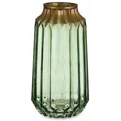 Gift Decor Vaso in Vetro Verde 13 x 23,5 x 13 cm - Set da 6 Gift Decor Vaso in Vetro Verde 13 x 23,5 x 13 cm - Set da 6