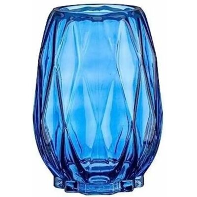 Gift Decor Vaso in Cristallo Blu Geometrico - Vaso - 6 Unità Gift Decor Vaso in Cristallo Blu Geometrico - Vaso - 6 Unità